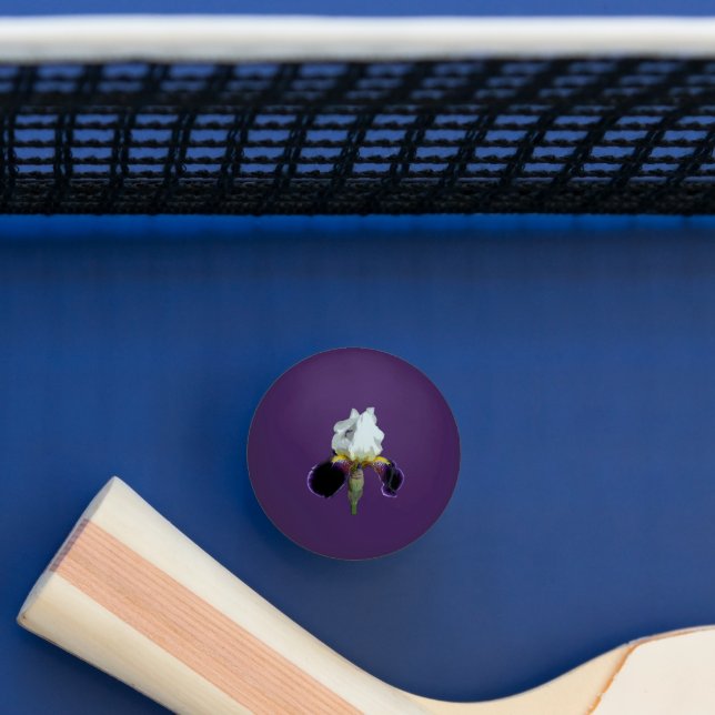 Ping Pong Balle de ping-pong Iris Violet et Blanc (Tableau)