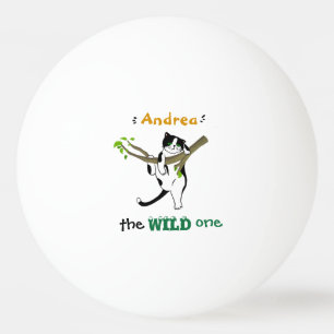 Ping Pong Balle de ping-pong Kitty Tuxedo Sauvageon