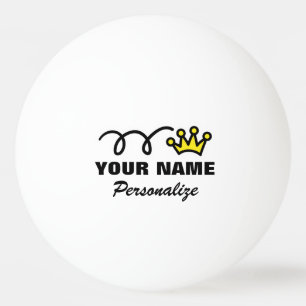 Ping Pong Balle de ping-pong personnalisée avec couronne pou