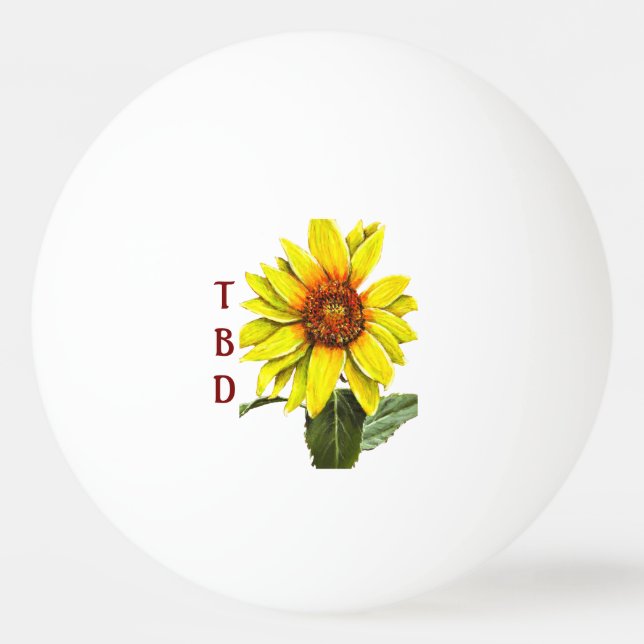 Ping Pong Balle de ping-pong Tournesol (Devant)