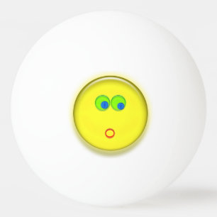 Ping Pong Balle de ping-pong - Visage de soleil surpris
