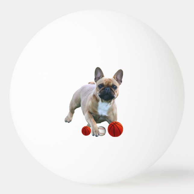 Ping Pong Balle de tennis de table Bouledogue français (Devant)