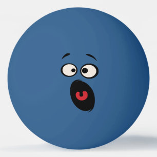 Ping Pong Balle de tennis effrayée de Tableau de visage