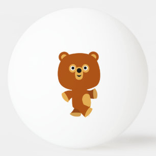 Ping Pong Belle balle de ping-pong de l'ours de caricature a