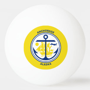 Ping Pong Drapeau d'Anchorage, Balle de Ping-Pong en Alaska