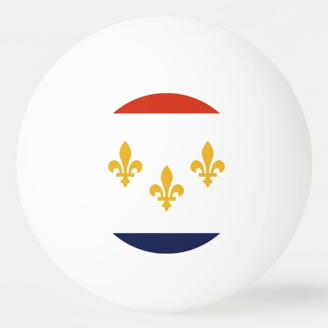 Ping Pong Drapeau de La Nouvelle-Orléans, Balle de Ping-Pong (Devant)