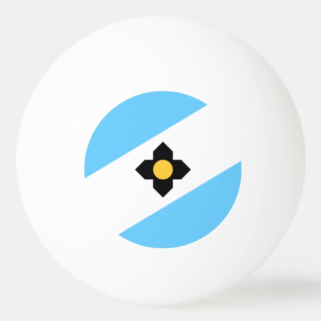 Ping Pong Drapeau de Madison, Balle de Ping-Pong du Wisconsi (Devant)