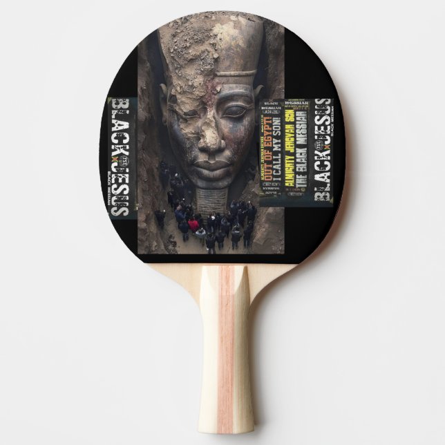 Ping Pong JÉSUS NOIR. Raquette de ping-pong (Devant)