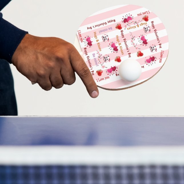Ping Pong Joyeuse Saint-Valentin Raquette de ping-pong Coupl (Insitu)