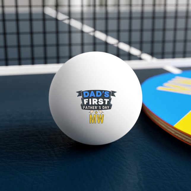 Ping Pong La première balle de ping-pong de Fête des pères d (A fun gift for Dad celebrating his first Father's Day. Add his initials)