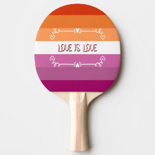 Ping Pong L'amour est Amour Mois de la fierté Raquette de pi