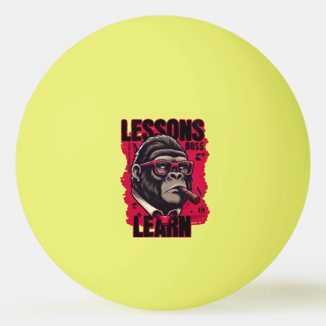 Ping Pong Leçons de patron gorille Balle de ping-pong  (Devant)