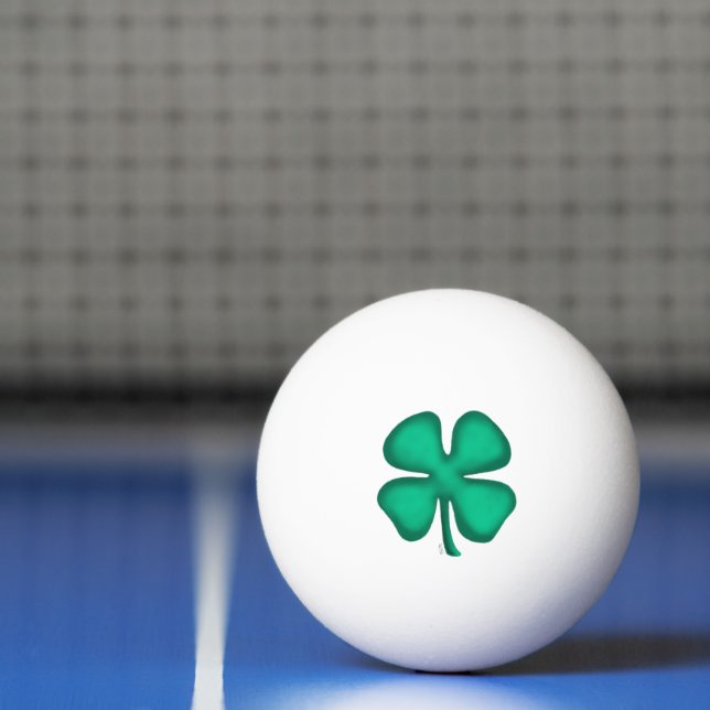 Ping Pong Lucky 4 Leaf Irish Clover balle de ping-pong 3 éto (Filet)