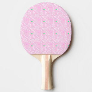 Ping Pong Motif de raquette de tennis Pastel Pink