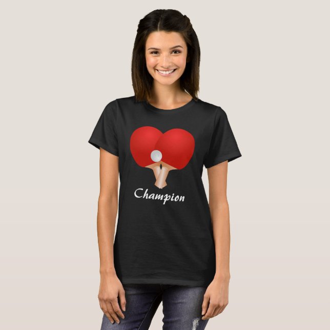 Ping Pong Paddle Table Tennis Coeur T-shirt person (Devant entier)