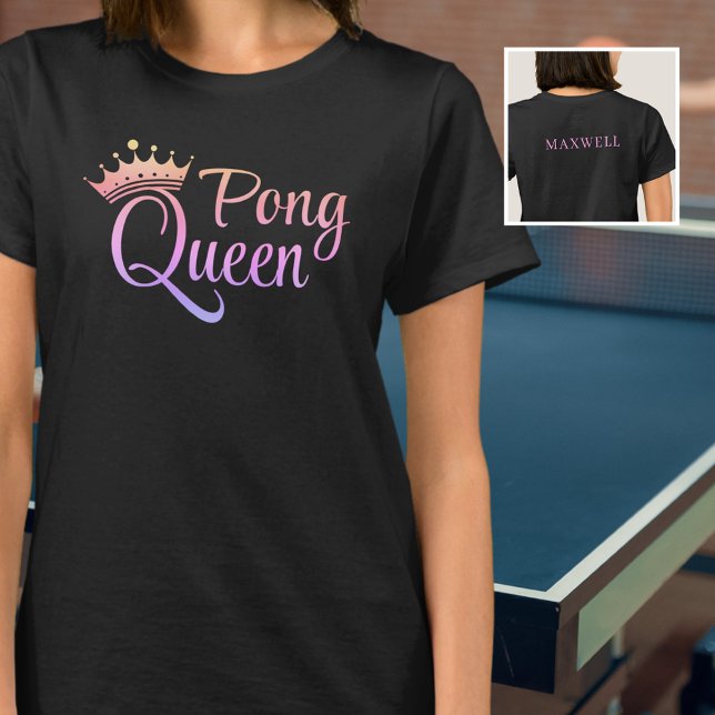 Ping Pong Queen Rose Purple Nom T-shirt (Créateur téléchargé)