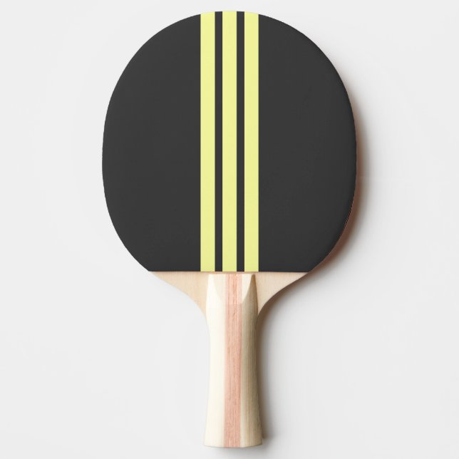 Ping Pong Raquette de ping-pong à rayure sport jaune (Devant)