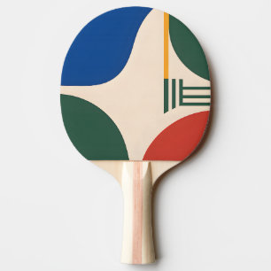 Ping Pong Raquette de ping-pong abstraite à géométrie circul