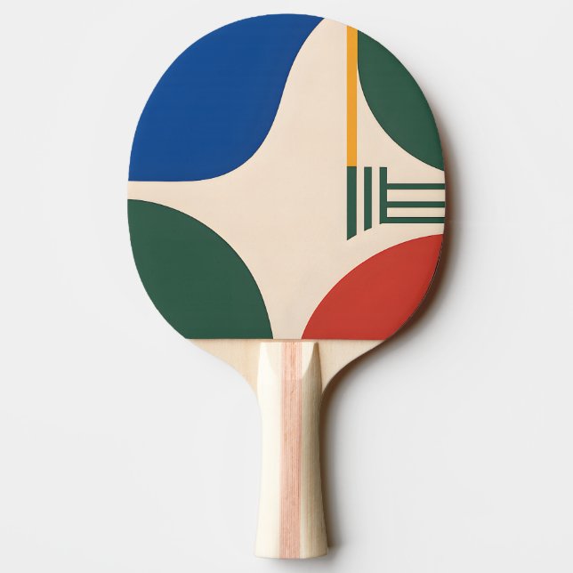 Ping Pong Raquette de ping-pong abstraite à géométrie circul (Dos)