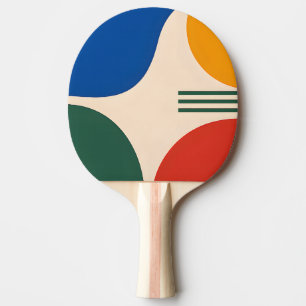 Ping Pong Raquette de ping-pong abstraite circulaire géométr