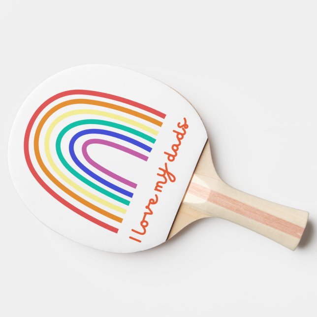 Ping Pong Raquette de ping-pong arc-en-ciel (Côté)
