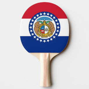 Ping Pong Raquette de ping-pong avec le drapeau du Missouri,