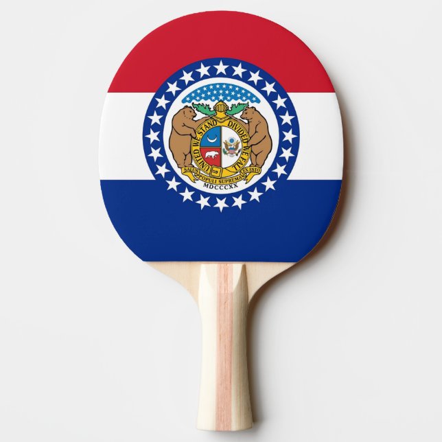 Ping Pong Raquette de ping-pong avec le drapeau du Missouri, (Dos)