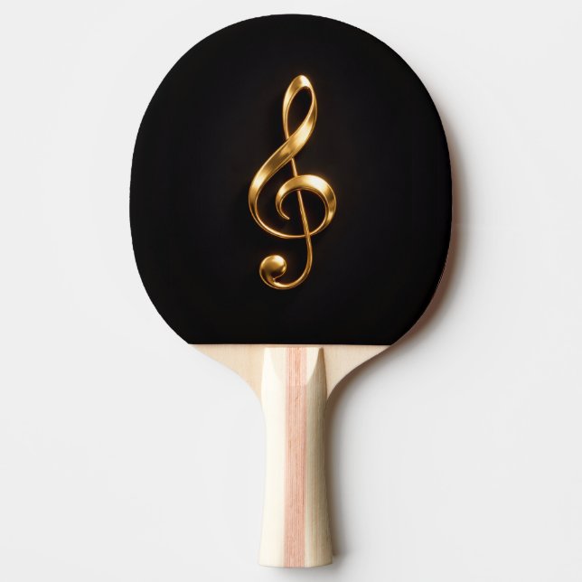 Ping Pong Raquette de ping-pong Black 4 Luxe, Clé de Sol Dor (Devant)