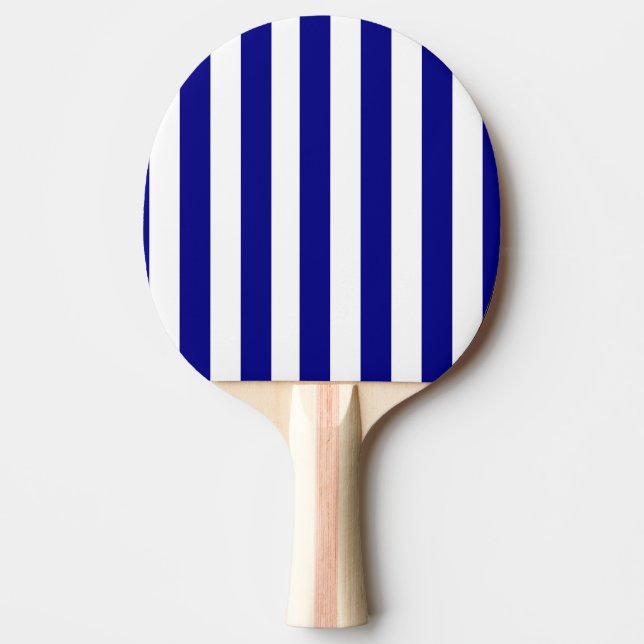 Ping Pong Raquette de ping-pong bleu et blanc rayée (Devant)