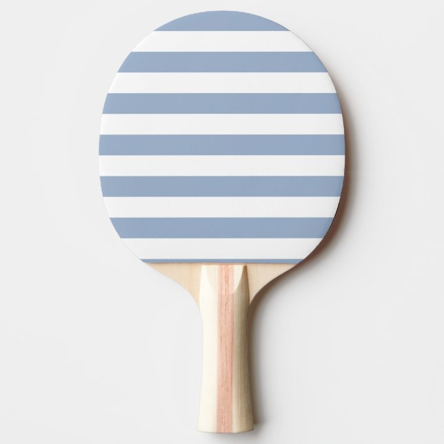 Ping Pong Raquette de ping-pong bleu et blanc rayée (Devant)