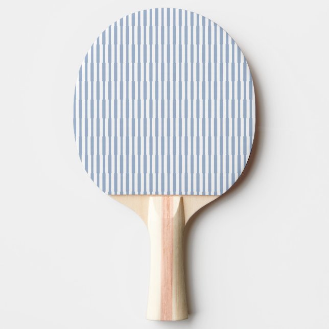 Ping Pong Raquette de ping-pong bleu et blanc rayée carrée (Devant)