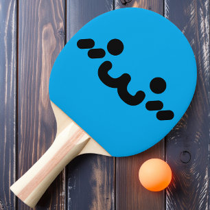 Ping Pong Raquette de ping-pong bleue au visage mignon