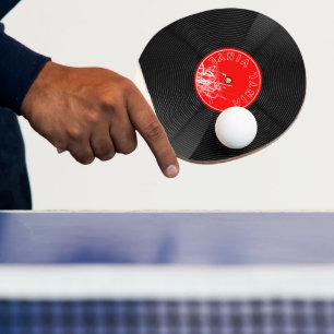 Ping Pong Raquette de ping-pong de disque vinyle rétro
