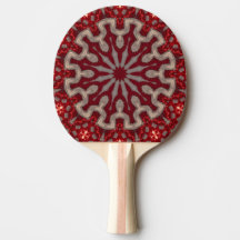 Raquette de ping-pong décorative rouge