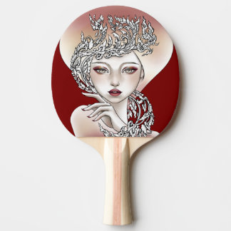 Ping Pong Raquette de ping-pong déesse du feu rouge