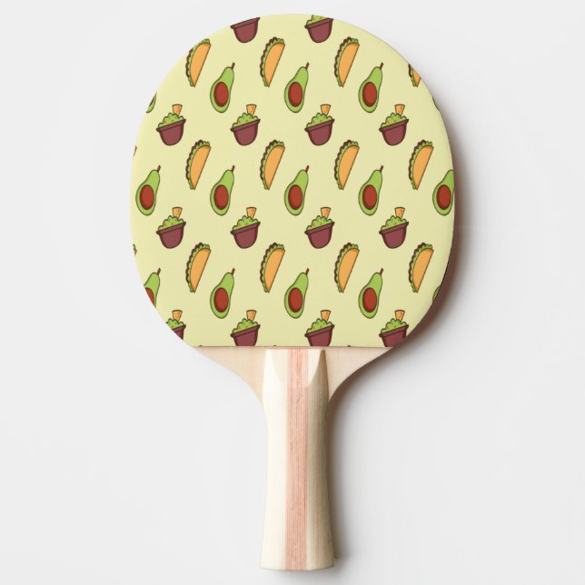 Ping Pong Raquette de ping-pong jaune Taco Avocat (Devant)