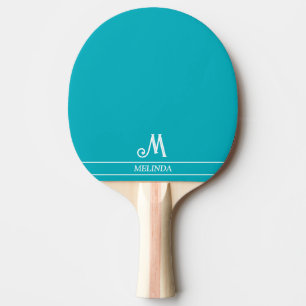 Ping Pong Raquette de ping-pong monogrammée sarcelle