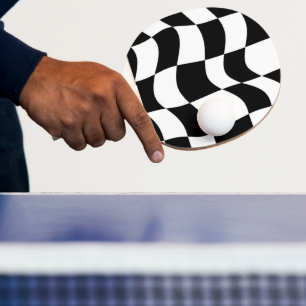 Ping Pong Raquette de ping-pong optique damier déformé