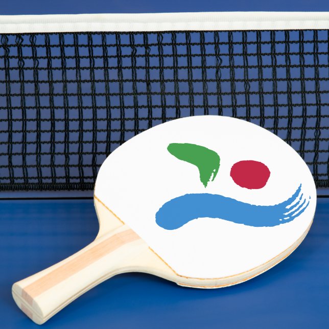 Ping Pong Raquette de ping-pong patriotique avec drapeau de  (Insitu)