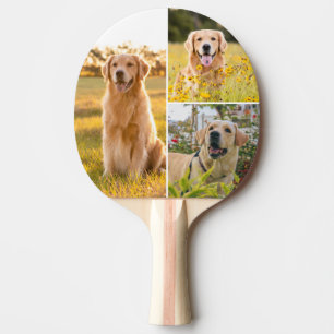 Ping Pong Raquette de ping-pong personnalisée avec 3 photos 