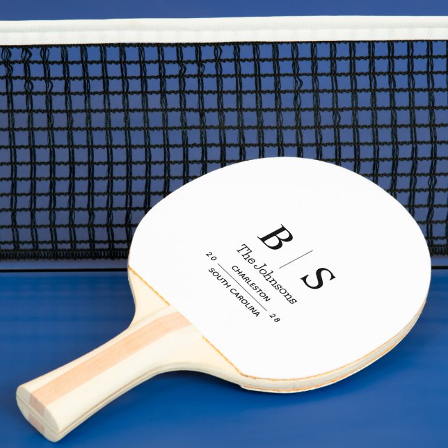 Ping Pong Raquette de ping-pong personnalisée avec monogramm (Insitu)