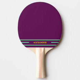 Ping Pong Raquette de ping-pong prune avec initiales