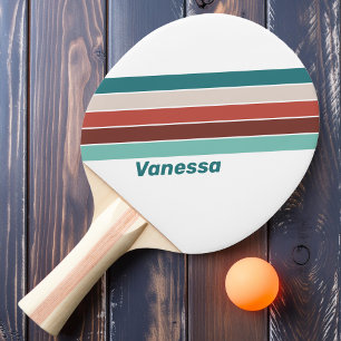 Ping Pong Raquette de ping-pong rayée arc-en-ciel Menthe Rét