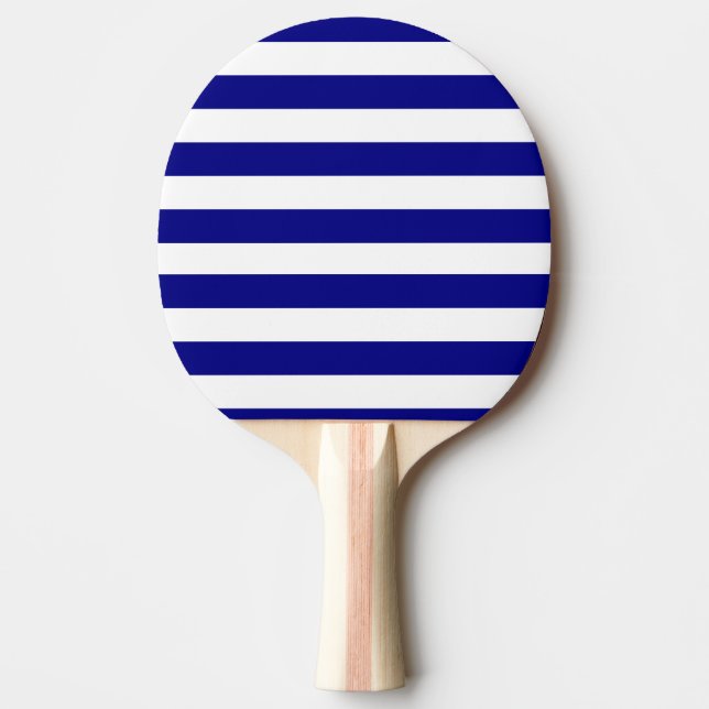 Ping Pong Raquette de ping-pong rayée bleu et blanc (Devant)