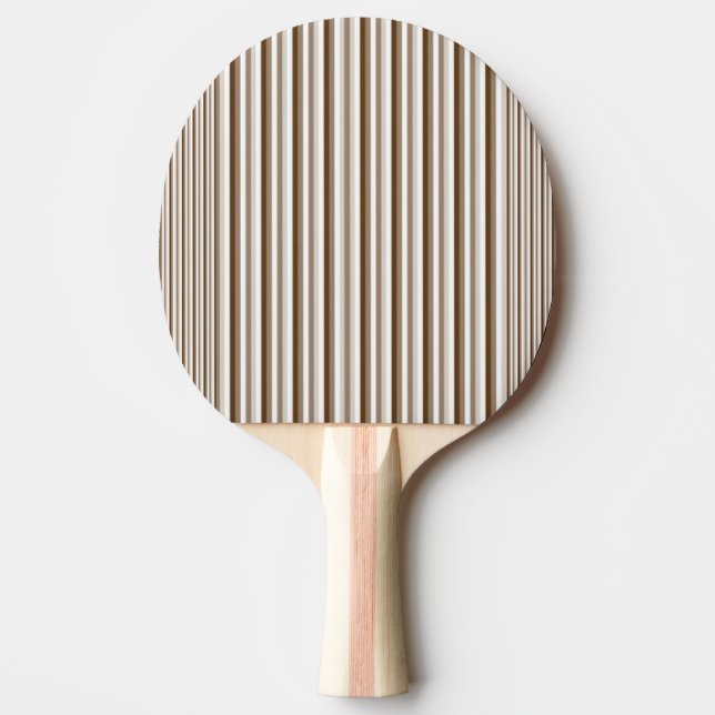 Ping Pong Raquette de ping-pong rayée marron et blanc (Devant)
