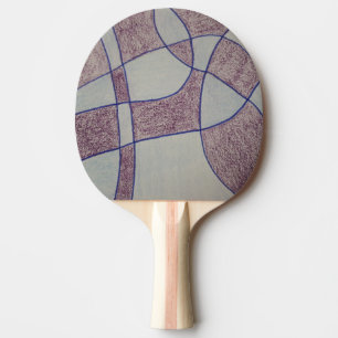 Ping Pong Raquette de ping-pong violette abstraite