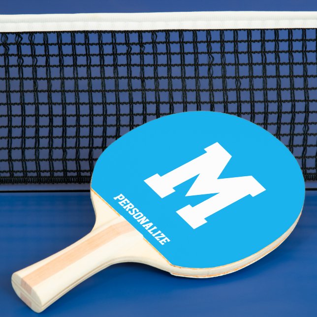 Ping Pong Raquette de tennis de ping-pong bleue personnalisé (Insitu)
