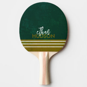 Ping Pong Raquette de tennis de table Cool Green avec nom 