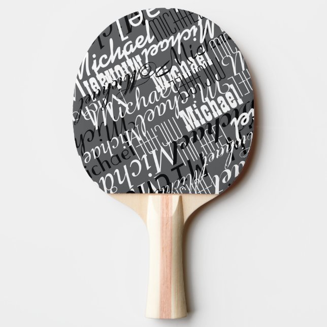 Ping Pong Raquette de tennis de table cool / Motif de nom ty (Dos)