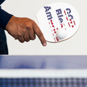 Ping Pong Raquette de tennis de table "God Bless America" - 